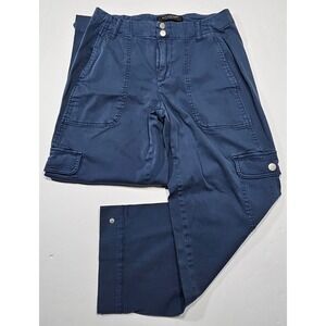 Liverpool Los Angeles Cargo Pants Women's 6/28 Blue Utility Crop LM7980L12